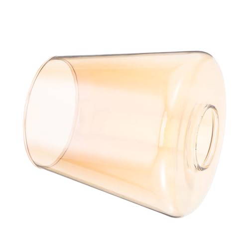 Uonlytech Bernsteinfarbener Zylinderglas Lampenschirm Ersatz Bohrung Hochtemperaturbeständig Für Pendelleuchte Wandleuchte Tischlampe Kronleuchter Dekorativer Lampenabdeckung von Uonlytech
