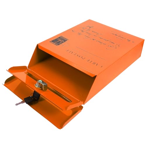 Uonlytech Briefkasten Aus Eisen Für Außenbereich Abschließbar Zur Wandmontage Mit Zeitungskasten Vintage-Design Wetterfest Postbehälter Briefaufbewahrungsbox von Uonlytech