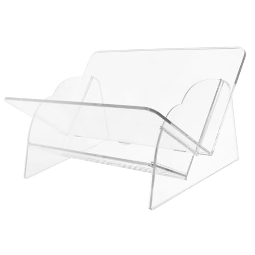 Uonlytech Buchhandlungen kleines Tischregal kleines Bücherregal mit Minibüchern Desktop-Organizer-Regal Mini-Bücherregal für Mini-Bücher Desktop-Rack das Haustier Transparent von Uonlytech