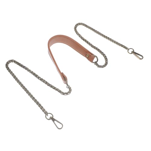 Uonlytech DIY Taschenriemen Leder Verstellbarer Schultergurt mit Metallkette Ersatzriemen für Handtaschen Umhängetaschen und Einkaufstaschen für Kreative Anpassungen von Uonlytech