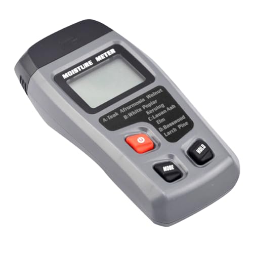 Uonlytech Digitaler Pin Feuchtigkeitsmesser Holzfeuchtemessgerät Tragbar mit LCD Display für und Holzfeuchteprüfung Ergonomisch Leicht ohne Batterie Praktischer Holzfeuchtigkeitsdetektor von Uonlytech