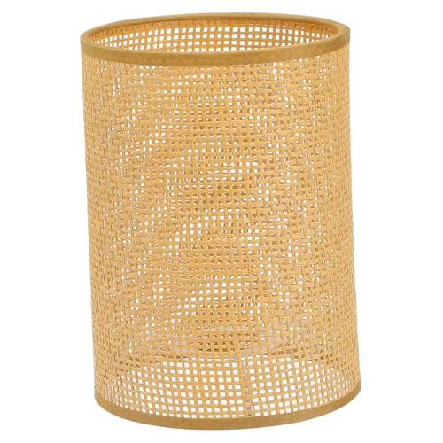 Uonlytech Ersatz Rattan Lampenschirm Tischlampe Geflochtener Hängelampe Leuchtenschirm Metall Stofflampenschirme E27 E14 Vintage Stehlampe Pendelleuchte Schirm Hängeleuchte Ersatzschirm von Uonlytech
