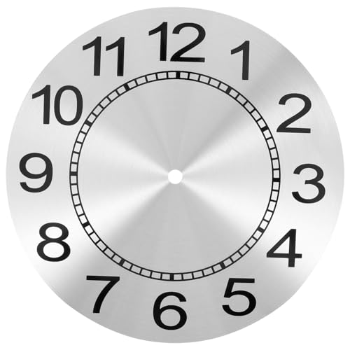Uonlytech Ersatz Wanduhr Aluminium Selbstgemacht Uhrwerk Rundes Metall Ziffernblatt für Uhrenteile Geräuschlos Design für Kreative Uhrenprojekte von Uonlytech