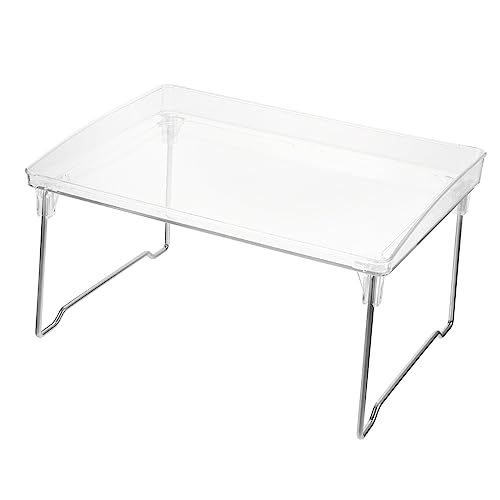 Uonlytech Faltbares Transparentes Aufbewahrungsregal Multi Functional Organizer für Schreibtisch Badezimmer und Küche Höhenverstellbar Platzsparendes Design für Schulschließfächer und von Uonlytech