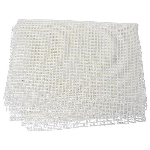 Uonlytech Gewebte Bodenmatte Outdoor-Teppich Teppiche Für Wohnzimmer Handgemachte Versorgung Haken Teppich Gobelin DIY Mesh Erwachsene Webset Blanko-Teppich-Haken-mesh Weberei Weiß Plastik von Uonlytech
