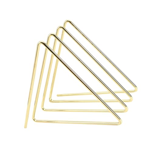 Uonlytech Goldener Dreieck Buchständer aus Metall Stabiles Desktop Book End für Büro Zuhause Schule Rutschfester Buchhalter und Praktisches Aufbewahrungsregal für Bücher Zeitschriften von Uonlytech
