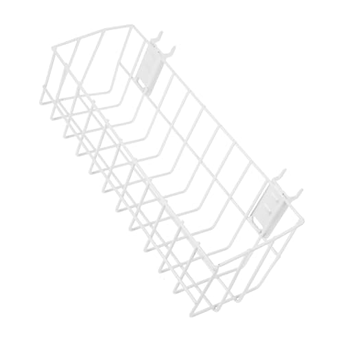 Uonlytech Hängendes Bücherregal Drahtkorb mit Großem Stauraum Minimalistischer Organizer für Bücher Dokumente Dateien Einfache Installation Kratzfeste Oberfläche für Schreibtisch und Büro von Uonlytech