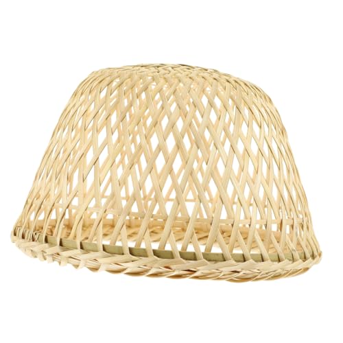 Uonlytech Handgefertigter Naturmaterial Lampenschirm Dekorativer Einfacher Lampenüberzug Handgewebt Langlebig Stilvoll für Hängelampe Stehlampe Tischlampe für Restaurant und Wohnraum von Uonlytech