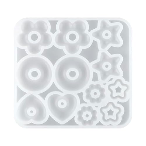 Uonlytech Harzschmuckformen: Harzohrringformen mit mehreren Musterdesigns für wiederverwendbare Epoxidharz-Silikonformen für Schlüsselanhängeranhänger von Uonlytech