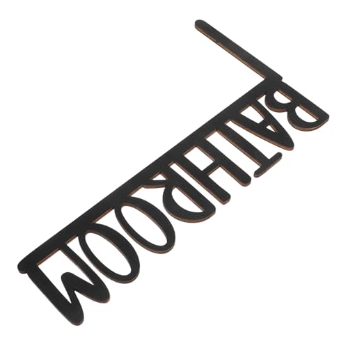Uonlytech Holz Badezimmer Türschild aus Langlebigem Holz Rustikale Letter Wanddekoration für Badezimmer Individuelle Buchstaben Passend für Zeitgenössische und Rustikale Stile von Uonlytech
