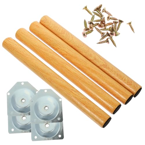 Uonlytech Holz Tischbeine Möbelbeine Ersatz Hochwertige Holzfüße für Schreibtisch Couchtisch und Schrank Robuste Möbelbeine Einfache Montage Zufällige Farben Zufällige Farbe Zufällige Farbe von Uonlytech
