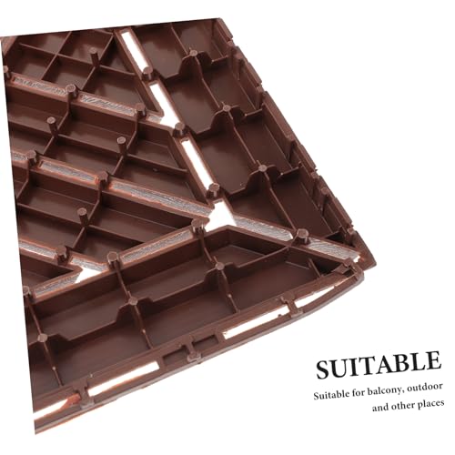 Uonlytech Imitat klick Deckfliese Kunststoff Balkon Terrasse Gartenfliese rutschfest Langlebig Einfache Outdoor von Uonlytech