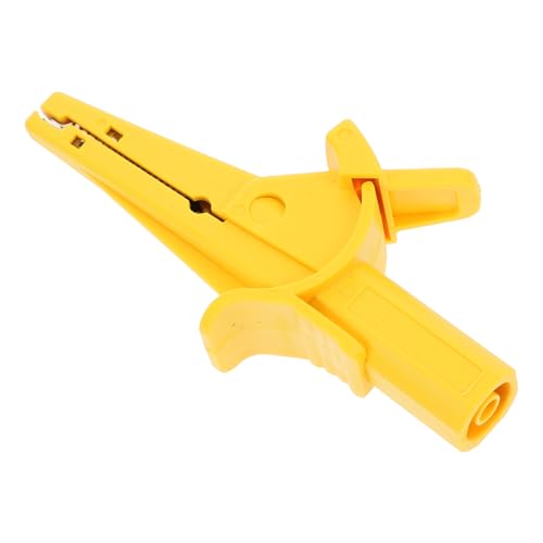 Uonlytech Isolierte Alligator Klemme Sicherheitsprüfclip Messklemme Multimeter Prüfsonde Gelb Vollisoliert Schutzklemme für Elektrische Tests Labor und Industrie von Uonlytech