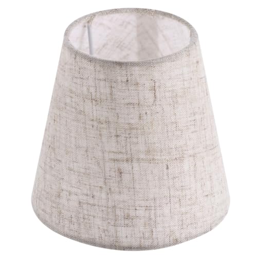 Uonlytech Kleiner Lampenschirm Flachsstoff für Tischlampe Kronleuchter Lichtabdeckung von Uonlytech