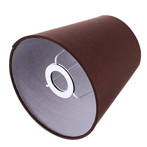 Uonlytech Kleiner Lampenschirm Stoff Fass Stoff Stoff Lampenschirm Tischlampenabdeckung Kronleuchter Lampenschirm Ersatz für zu Hause 1 Stück Kaffee von Uonlytech