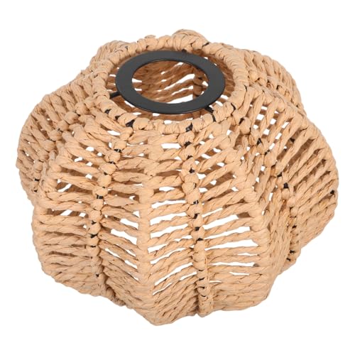 Uonlytech Kürbis-förmige Lampenschirm Dekorative Lampenschirm Geformter Austausch Der Deckenleuchte Boho -lampenschatten Vintage Lichter lampenabdeckung Papier Beige von Uonlytech