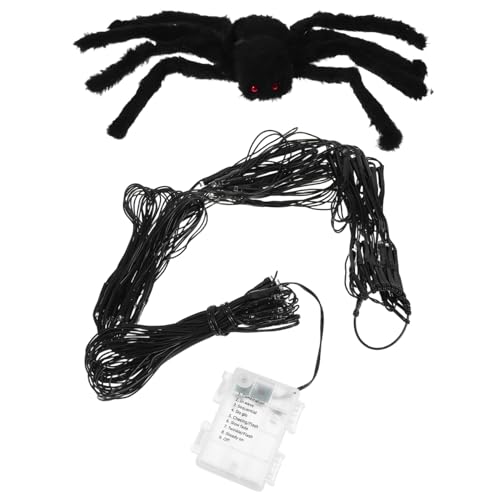 Uonlytech LED Spider Cobweb Licht mit Wasserdichtem Design Energiesparende LED Beleuchtung Leicht Installierbar Halloween Spinnen Deko für Innen und Überdachte Außenbereiche für Party und Uonlytech LED Spider Cobweb Licht mit Wasserdichtem Design Energiesparende LED Beleuchtung Leicht Installierbar Halloween Spinnen Deko für Innen und Überdachte Außenbereiche für Party und von Uonlytech