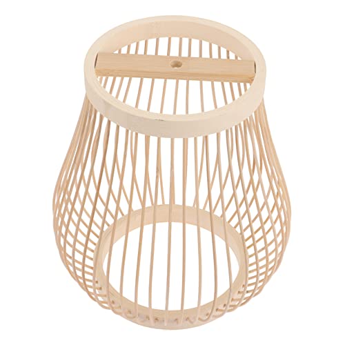 Uonlytech Lampenschirm Deckenlampe Chinesischer Stil Handgefertigt Natürliches Material Dekorativer Lampenüberzug Für Wohnzimmer Esszimmer Tatami Räume von Uonlytech