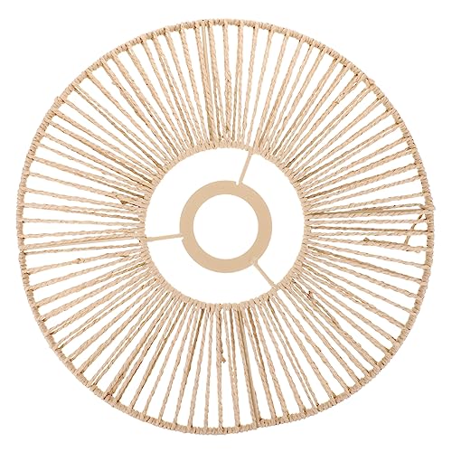 Uonlytech Lampenschirm Rattan Fassung Deckenleuchte Natürlicher Papiergeflecht Vintage Stil Langlebig und Formstabil Geeignet für Wohnraum Restaurant Warmes Diffuses Licht Ersatz von Uonlytech