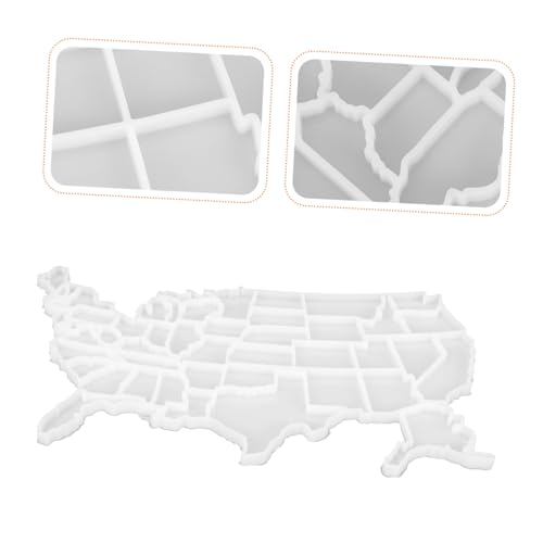 Uonlytech Map Puzzle Silikonform Langlebig Wiederverwendbar DIY Gießform für Kinderhandwerk Kreativ Fördernd Puzzle Zubehör von Uonlytech