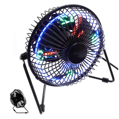 Uonlytech Mini- Tischventilatoren Usb-led-lüfteruhr Uhrenventilator Usb-uhr-lüfter Usb- Mit Uhr Büro-fan Usb-lüfter Usb-desktop-lüfter Schreibtisch Kleiner Lüfter Reisen von Uonlytech