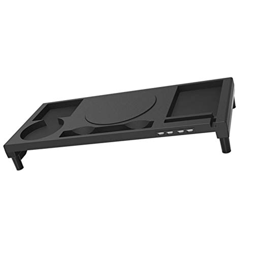 Uonlytech Monitorregal Monitor Stand Riser Desktop Riser für Laptop-Computer Monitor Stand Schreibtisch Organizer mit Telefon Und Wasserbecherhalter Desktop Stand für Drucker Büromaterial von Uonlytech