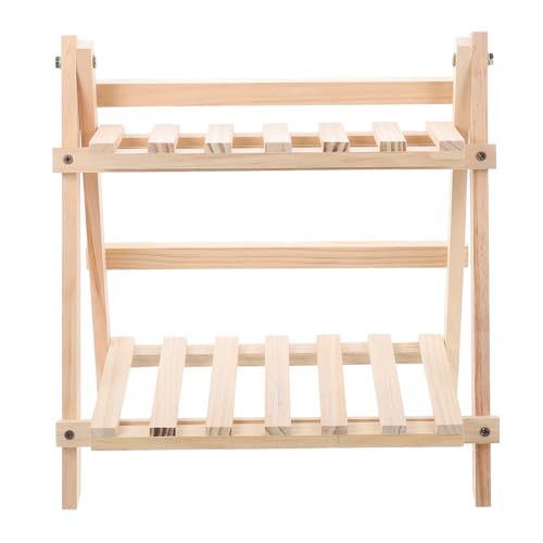 Uonlytech Multifunktionales Stöckiges Holzregal Klappbar Praktischer Schreibtisch Organizer Desktop Aufbewahrung für Büro und Haushalt mit Stabilem Feiner von Uonlytech
