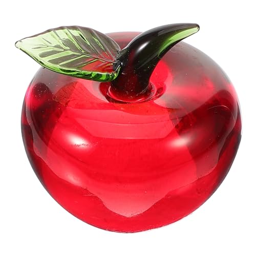 Uonlytech Obstplatten -Ornamente Lebensechte Äpfel Figur Fälschung Realistisch Für Apfel Dekorationen Dekorative Fruchtstütze Büro Modern Rustikal Geformt Handwerk Klein Glas von Uonlytech