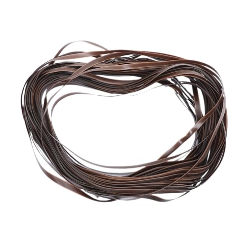 Uonlytech PE Rattan Flachstreifen Wetterfestes Korbgeflecht Material Kaffee-farbverlauf mit Prägung Robustes DIY Gartenmöbel Reparaturset für Stuhl Sofa Flechtarbeiten von Uonlytech