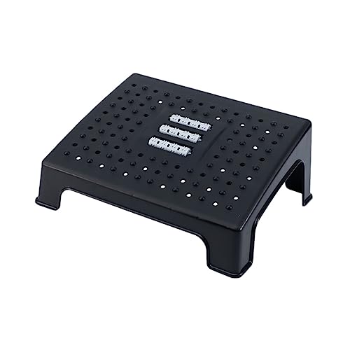 Uonlytech Pedal Bein Fußhocker klein Stuhl unter Tisch Büro Fußbank Schreibtisch Sofa-Fußstütze Fußstütze für den Haushalt für Computertische Hocker zum Entspannen pp Schwarz von Uonlytech