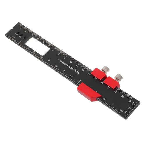 Uonlytech Präzise T-markierungslineal Holzhandwerk Scribe Messlehre T-förmiges Schreinerwerkzeug Rot für Metrikmessung Langlebig Robust Multifunktional von Uonlytech