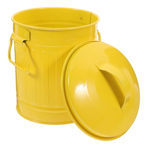 Uonlytech Retro Kleiner Eiseneimer mit Deckel Vielseitiger Mini Mülleimer und Stifthalter für Schreibtisch Büro und Bad Robust Platzsparend Dekorativer Aufbewahrungsbehälter Uonlytech Retro Kleiner Eiseneimer mit Deckel Vielseitiger Mini Mülleimer und Stifthalter für Schreibtisch Büro und Bad Robust Platzsparend Dekorativer Aufbewahrungsbehälter von Uonlytech