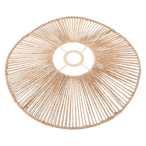 Uonlytech Retro Lampenschirm aus Papierseil und Eisen Langlebiger Formstabiler Deckenlampenschirm für Wohnzimmer Schlafzimmer Esszimmer Warmes Augenschonendes Licht Vielseitig Kombinierbar von Uonlytech