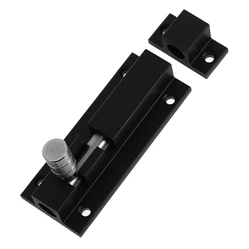 Uonlytech Riegel Türschloss Gefederter Stift Maschendrahtzaunschloss Schwarzer Türgriff Vorne T Pfostenzieher Schwarzer Badezimmertürgriff Home-master-hardware Aluminiumlegierung Black von Uonlytech