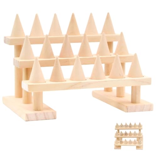 Uonlytech Ringständer Aus Holz Kegelförmiger Ringhalter Für Fingerringe Vielseitig Einsetzbar Für Schmuckaufbewahrung Und Display Für Frisiertische Und Ausstellungen Uonlytech Ringständer Aus Holz Kegelförmiger Ringhalter Für Fingerringe Vielseitig Einsetzbar Für Schmuckaufbewahrung Und Display Für Frisiertische Und Ausstellungen von Uonlytech