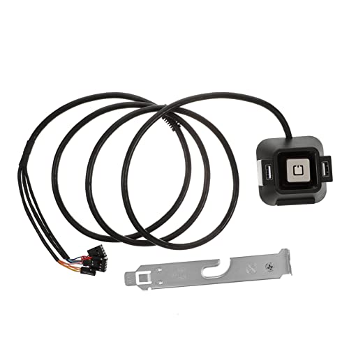 Uonlytech Pc Power Button Verlängerungskabel Mit Dual-USB Und Audioanschlüssen Für Desktop-computergehäuse Externer Netzschalter Für Einfaches Ausschalten Geeignet Für ATX-motherboards von Uonlytech