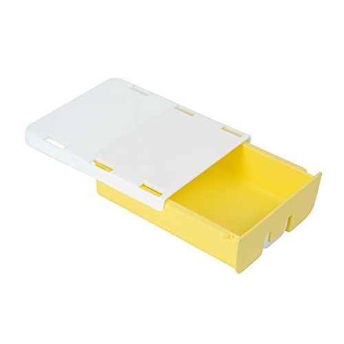 Uonlytech Schublade Aufbewahrungsbox Schubladenorganisatoren Schreibtischzubehör Schreibtisch Organizer Halter Unter Schreibtischaufbewahrung Schwarzer Schreibtisch-organizer Gelb Plastik von Uonlytech