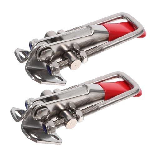 Uonlytech Schwere Edelstahl Toggle Klemme mit Starkem Spannverschluss Verstellbarer Zugriegel Zuverlässiger Türriegel für Schrank Boxverschlüsse Robuste Metall klammern Uonlytech Schwere Edelstahl Toggle Klemme mit Starkem Spannverschluss Verstellbarer Zugriegel Zuverlässiger Türriegel für Schrank Boxverschlüsse Robuste Metall klammern von Uonlytech