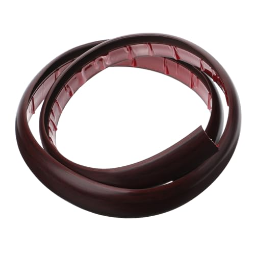 Uonlytech Selbstklebende PVC Übergangsleiste Bodenrandleiste Rot eiche Ausgleich Teppich Fliesenabschluss DIY Montage Strapazierfähige Bodenkante von Uonlytech