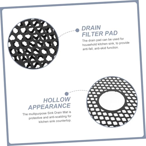 Uonlytech Silikon Abtropfmatte für Küchenspüle Rutschfeste Drainagematte mit Hohlraumdesign Hitzebeständig und Schutz Isoliermatte für Spülbecken und Arbeitsplatte Schwarz von Uonlytech