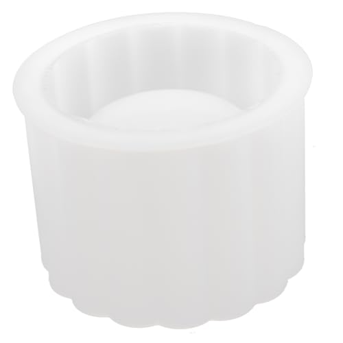 Uonlytech Silikonform Pflanzer Schimmel Zementform Betonform Gartentöpfe Beton Sukkulente Pflanzer Vase -Form Blumentopf-Grundform Form für Zement DIY Bastelform Topfform Kieselgel Weiß von Uonlytech