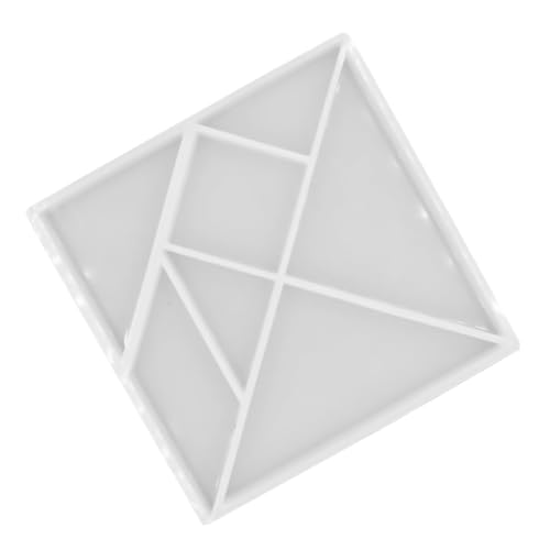 Uonlytech Silikonform Tangram Puzzleform Lebensmittelgeeignet Epoxidharzform DIY Handwerkszubehör Wiederverwendbar Leicht zu Reinigen Kreativ für Bastelprojekte von Uonlytech