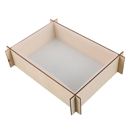 Uonlytech Silikonform für Rechteckigen Harz-buchstützen Flexible DIY Gießform mit Holzrahmen Wiederverwendbar für Blumenkonservierung und Wohnkultur von Uonlytech