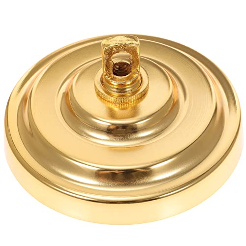 Uonlytech Sockel Licht Goldene Halterung Schwere Rose Platte Duty Aufhänger Lampe Deckenbefestigung Vintage Flacher Baldachin Zubehör Mit Abdeckung Halter Kronleuchter-Kit Haken von Uonlytech