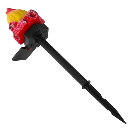 Uonlytech Solar Gartenlampe mit Flackernder Flamme Wetterfeste Solarleuchte aus Langlebigem Resin Automatische Beleuchtung Solarbetriebene Bodenstecker für Garten Rasen Terrasse und von Uonlytech