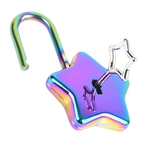 Uonlytech Sternförmiges Vorhängeschloss Für Diy-projekte Dekoratives Schloss Für Tagebuch Mit Schlüssel Süßes Vorhängeschloss Für Mädchen Geschenkidee Für Kreative Bastelarbeiten von Uonlytech