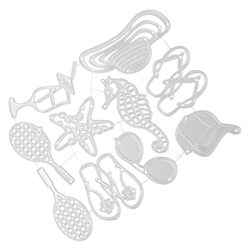 Uonlytech Strandkappen-stanzform Metall DIY-bastel-stanzform Für Karten Einladungen Geschenke Dekoration Mit Strandmotiv Fotoalbum-Formen Stanzform-dekor von Uonlytech