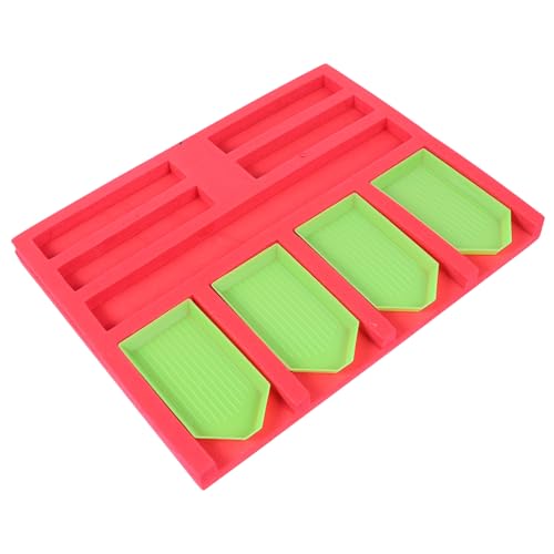 Uonlytech Strass-Maltablett-Organizer Werkzeug Strass-Malgerät Strass-Malplatte DIY-Versorgung Strass malerei Teile Strass malerei versorgung Strass-Malset Schwamm rot von Uonlytech