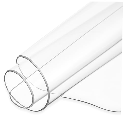 Uonlytech Tischset Tischtuch Schreibtischunterlage Tischdeckenschutz durchsichtiger Tischschutz Schreibtischschutz Schubladeneinlage Gegenabdeckung PVC Transparent von Uonlytech