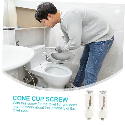 Uonlytech Toilettensitz Befestigungsschrauben Nylon Verzinkt Langlebig Kompatibel für Standard Wc Deckel Ersatz Toilet Seat Fixing Bolts Schraubenset Robust Einfach zu Montieren Badezimmer Uonlytech Toilettensitz Befestigungsschrauben Nylon Verzinkt Langlebig Kompatibel für Standard Wc Deckel Ersatz Toilet Seat Fixing Bolts Schraubenset Robust Einfach zu Montieren Badezimmer von Uonlytech